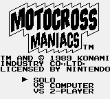 Motocross Maniacs Title Screen